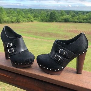 Pony hair high heel Ugg shoe